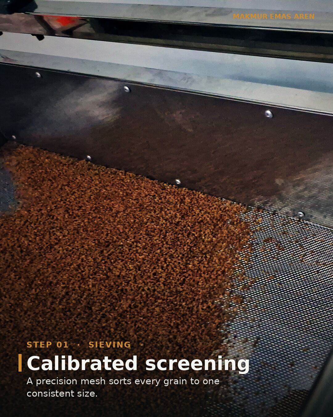 Calibrated sieving photograph with all embedded text fully visible